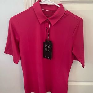 Galvin Green womens golf shirt.  Brand new in size small.  Pink with white trim